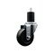 Service Caster 3.5'' SS Soft Rubber Wheel Swivel 1-3/4'' Expanding Stem Caster SCC-SSEX20S3514-SRS-134 - alternate 1